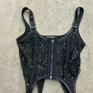 Steve Madden sequin  corset top